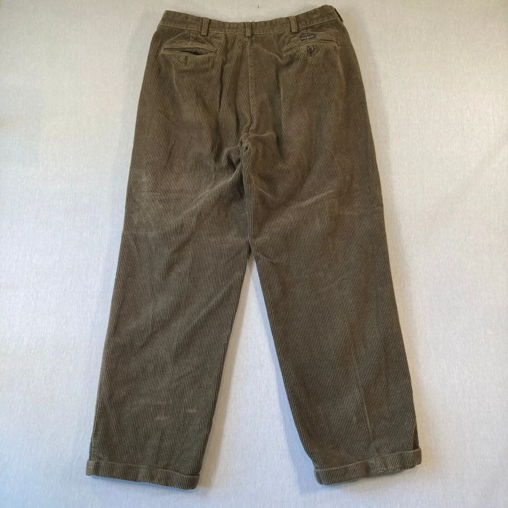 VTG Polo Ralph Lauren Andrew Pant CORDUROY Men 36x34 (Fit 33x28) Brown Preppy